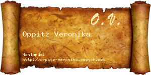 Oppitz Veronika névjegykártya